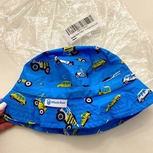 Miracle Bean Baby/ Toddler adjustable sun hat cars and trucks NEW